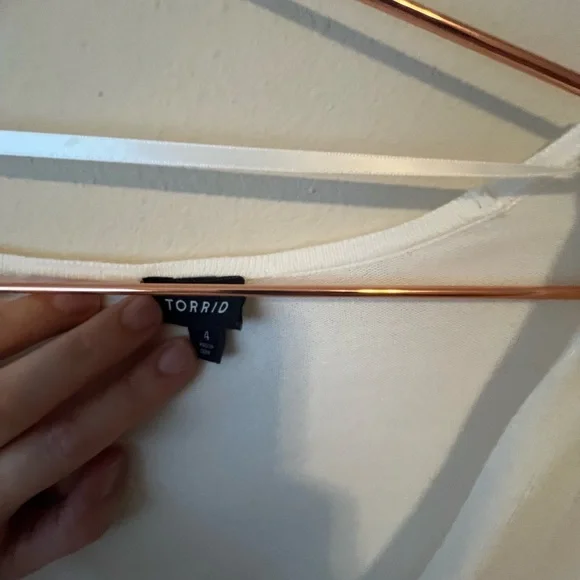 Torrid White 4X Wrap Sweater- Balletcore - Picture 2 of 4